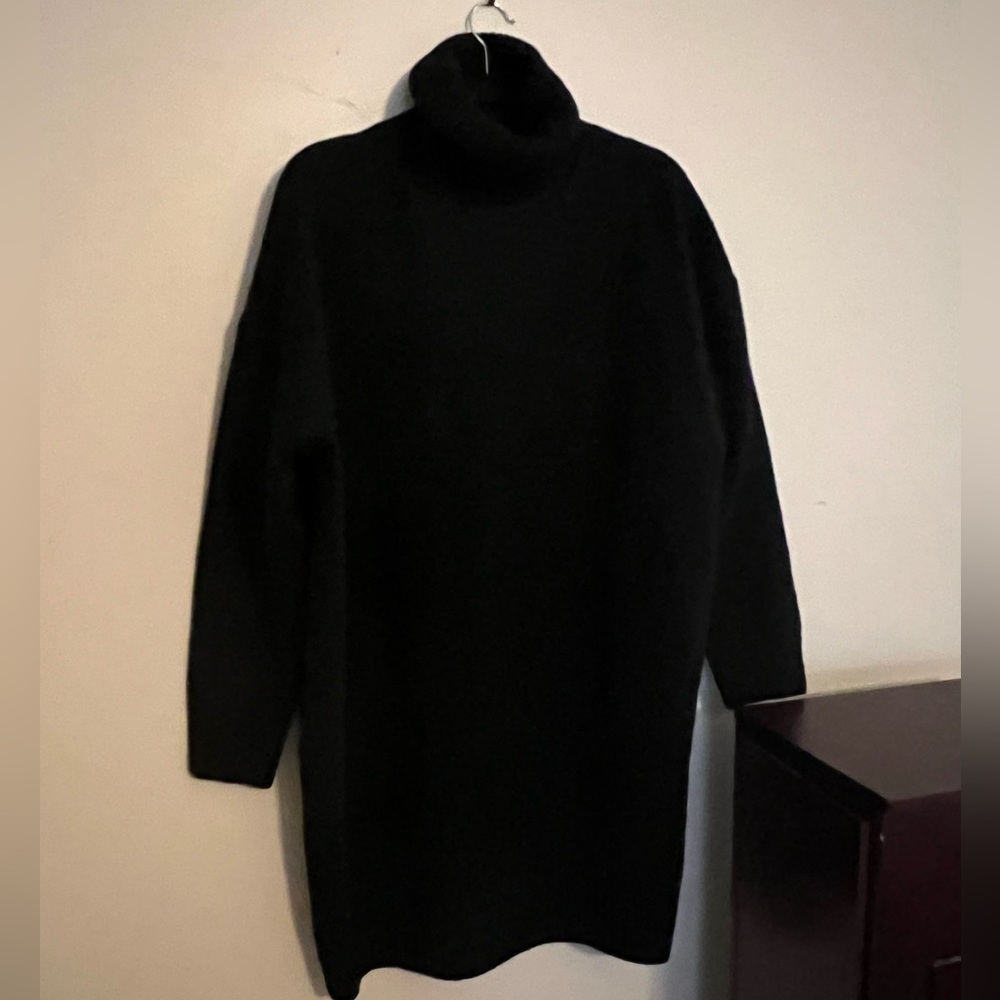 Black knit sweater dress